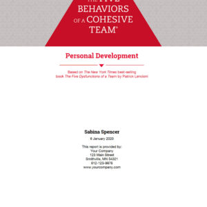 Five Behaviors Personal Development Profile