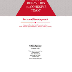 Five Behaviors Personal Development Profile