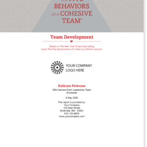 Five Behaviors Team Development Profile